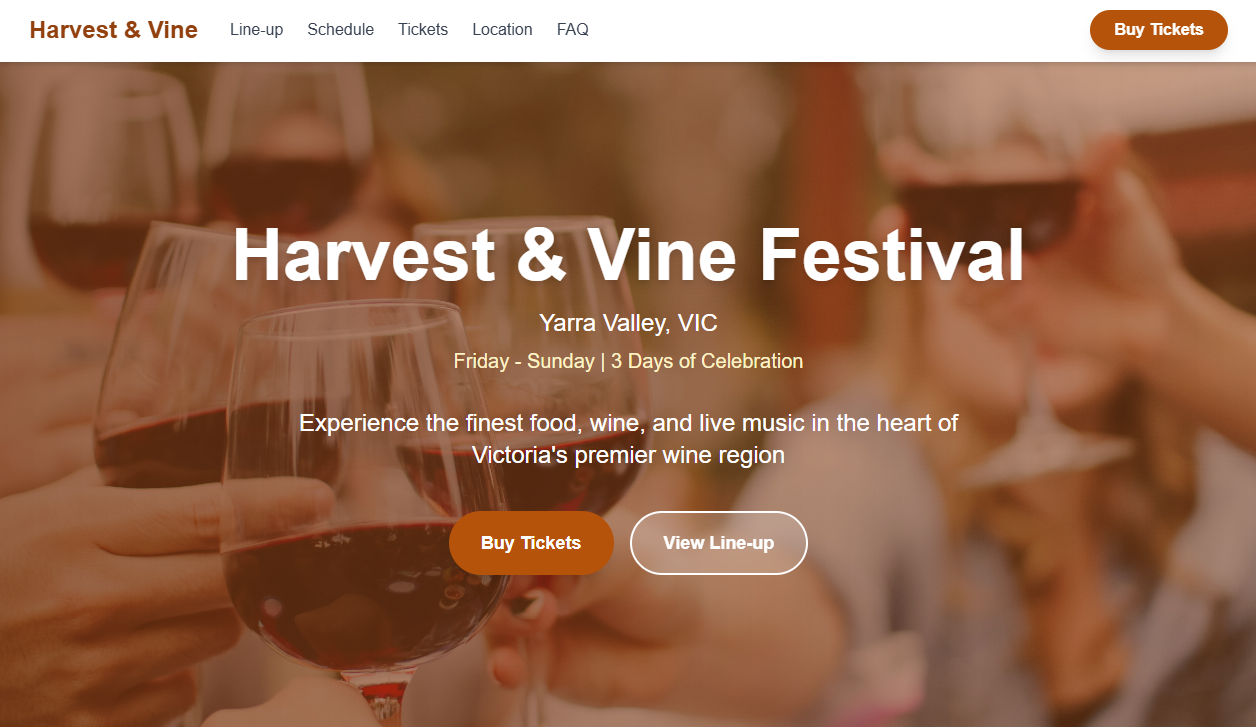 Harvest & Vine Festival screenshot
